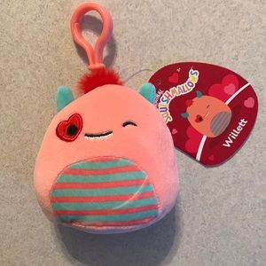 Squishmallow Valentines Day Willett Monster Clip